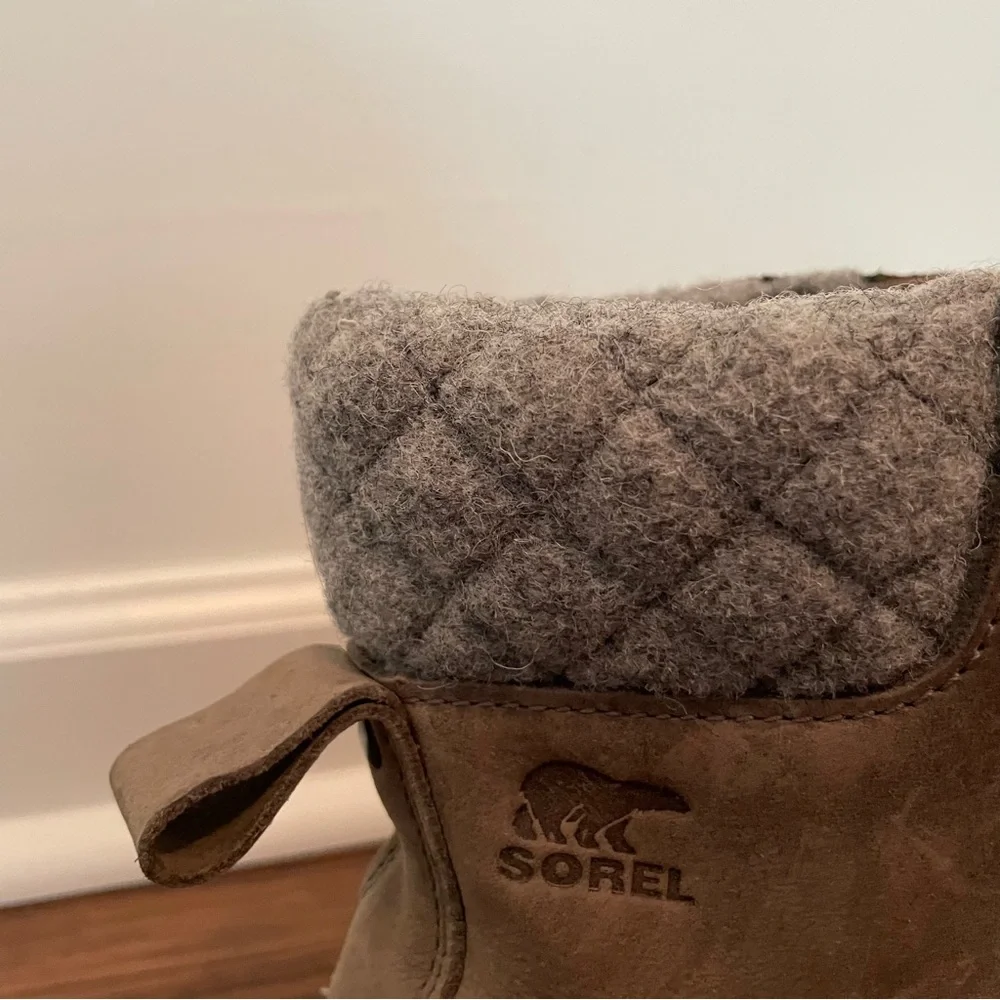 Sorel Slimpack ll Lace Boot Sz 7.5 Leather Winter Duck Boot Lace Up